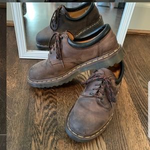 Womens Dr. Martens Crazy Horse Brown Oxfords